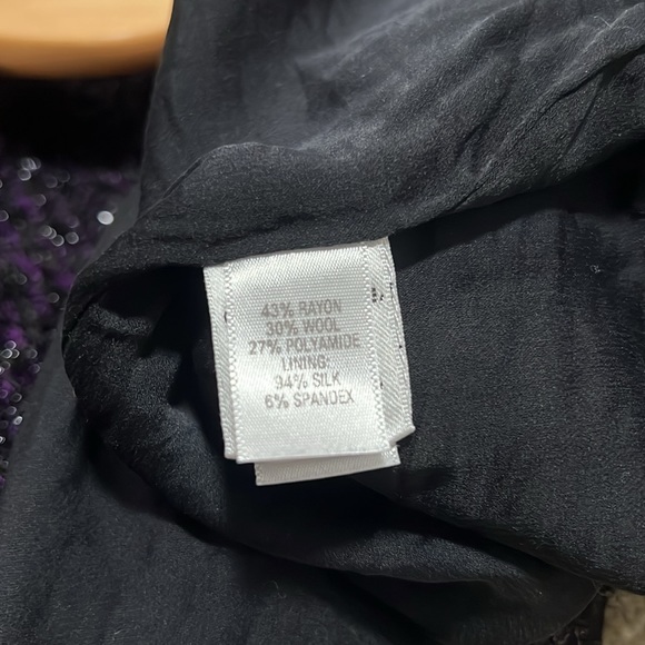 St. John Couture Purple Sparkly Cardigan size 14 - Picture 7 of 7